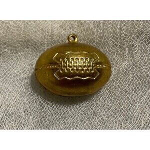 Vintage Brass Cracker Jack Football Charm